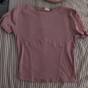 purple mini cropped t